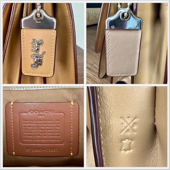 Coach 1941 Riley Top Handle 22 In Signature Canvas in Sand Taupe - Picture 10 of 12